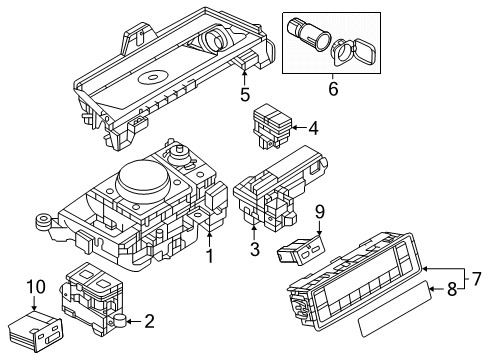 2024 Mazda CX-90 Front Console Diagram 2