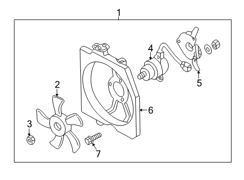2000 Mazda Protege A/C Condenser Diagram