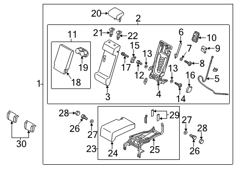 2013 Mazda CX-5 Second Row Seats Diagram