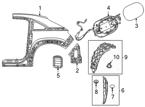 2022 Mazda MX-30 EV Quarter Panel & Components
