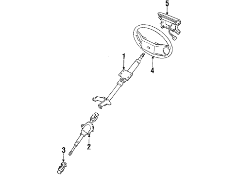 1997 Mazda Miata Turn Signal Switch Diagram for NB17-66-120A