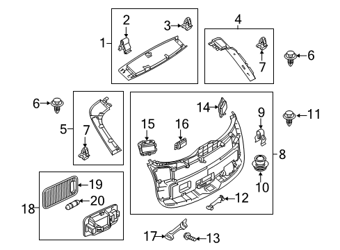 2022 Mazda CX-9 Cargo Lamp Diagram for GHP9-51-440