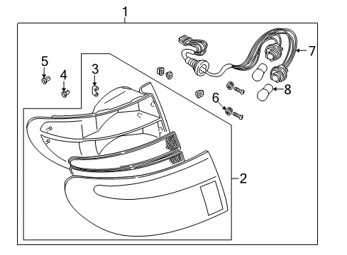 2000 Mazda Millenia Tail Lamps Diagram