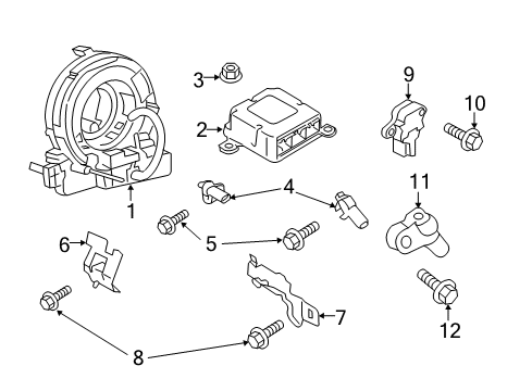 2020 Mazda CX-3 Air Bag Components Diagram