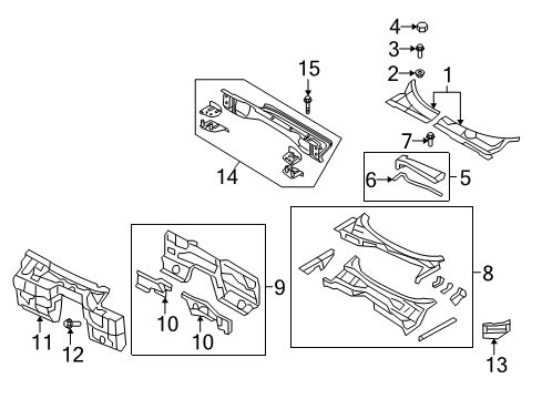 2009 Mazda MX-5 Miata Cowl Diagram