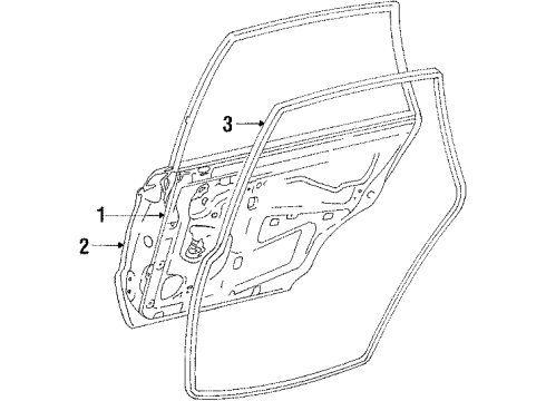 1986 Mazda 323 Rear Door Diagram