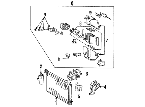 1988 Mazda 929 A/C Condenser