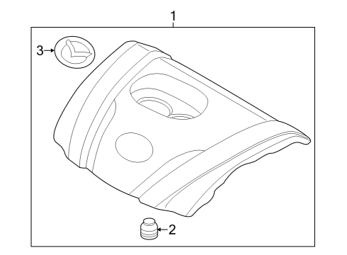 2025 Mazda 3 Engine Appearance Cover Diagram