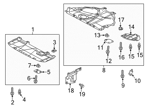 2014 Mazda 6 Splash Shield Diagram for KD53-56-341A