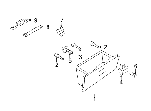 2009 Mazda MX-5 Miata Glove Box Diagram