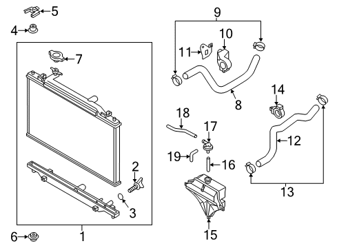 2016 Mazda CX-5 Radiator & Components Diagram