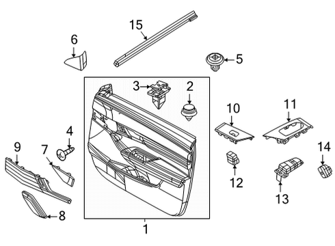 2022 Mazda MX-30 EV Interior Trim - Front Door Diagram