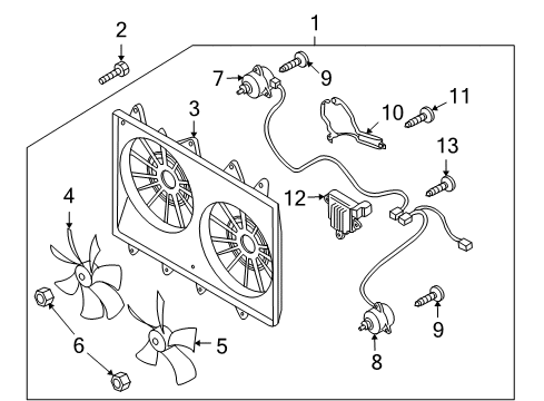 2011 Mazda CX-9 Cooling Fan Diagram 2