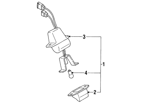 1986 Mazda B2000 License Lamps