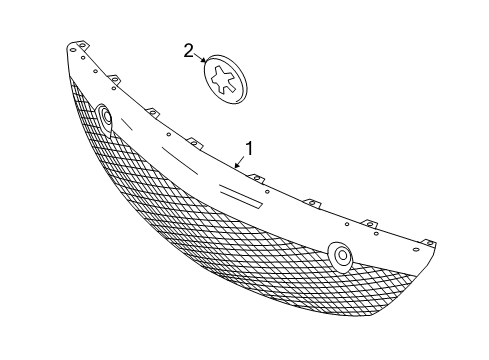 2011 Mazda RX-8 Grille & Components Diagram