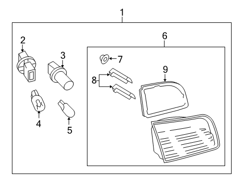 2007 Mazda CX-9 Combination Lamps Diagram 4