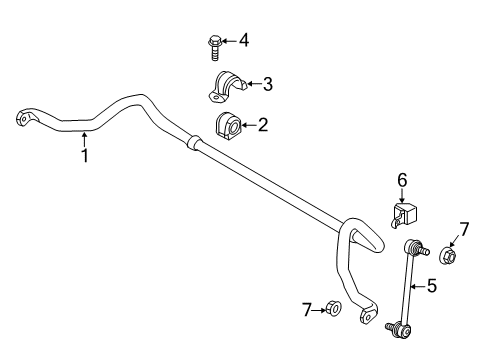 2016 Mazda CX-3 Stabilizer Bar & Components Diagram
