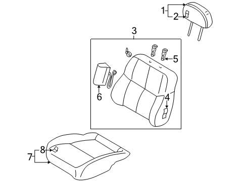 2001 Mazda 626 Front Seat Components