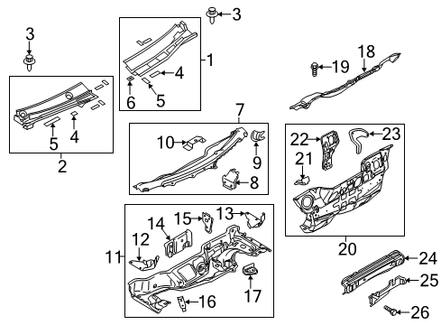 2012 Mazda 5 Cowl Diagram