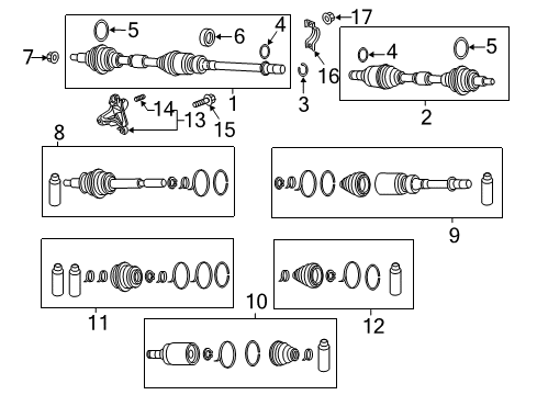 2017 Mazda 6 Drive Axles - Front Diagram