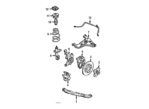 1985 Mazda 626 Front Brakes Diagram