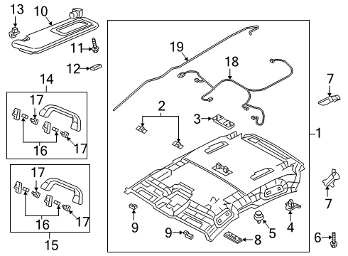 2025 Mazda 3 Interior Trim - Roof Diagram 2