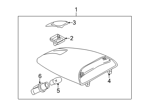 2001 Mazda 626 High Mount Lamps Diagram