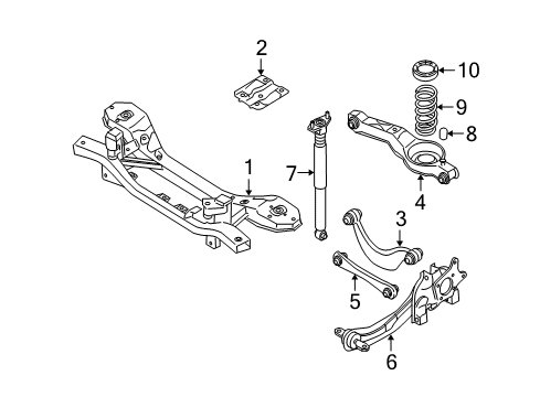 2009 Mazda 3 Rear Suspension Components Diagram 2