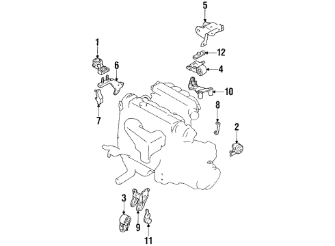 1989 Mazda MX-6 Engine Mounting Diagram
