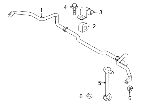 2011 Mazda CX-9 Stabilizer Bar & Components Diagram