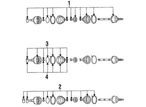 1991 Mazda 323 Axle Shaft - Front Diagram