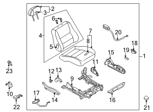 1998 Mazda 626 Front Seat Components