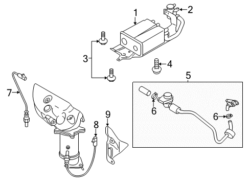 2013 Mazda CX-9 Emission Components Diagram
