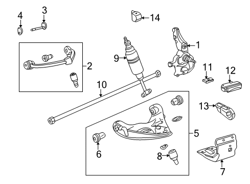 1999 Mazda B3000 Front Suspension Components Diagram 5