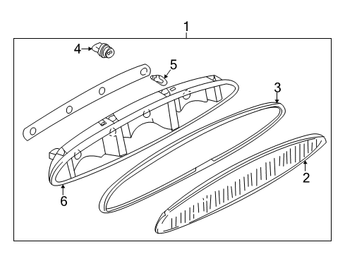 2000 Mazda MPV High Mount Lamps Diagram