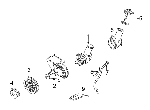 2000 Mazda B2500 Belts & Pulleys Diagram