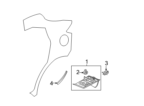 2014 Mazda 3 Exterior Trim - Quarter Panel