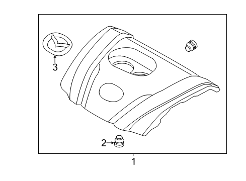 2013 Mazda 3 Engine Appearance Cover Diagram