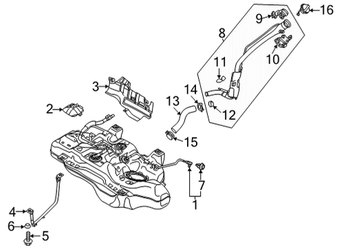 2021 Mazda CX-30 Fuel System Components Diagram 2