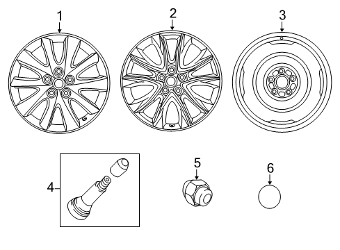 2016 Mazda CX-5 Wheel Covers & Trim Diagram