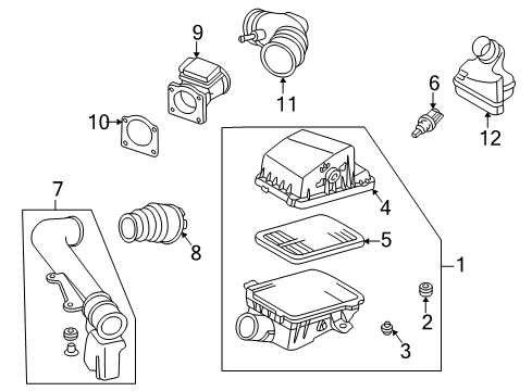 2001 Mazda 626 Air Intake Diagram