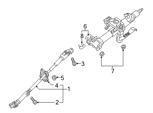 2018 Mazda MX-5 Miata Steering Column Assembly Diagram