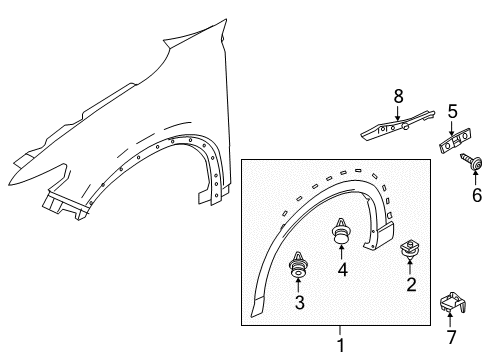 2016 Mazda CX-9 Exterior Trim - Fender