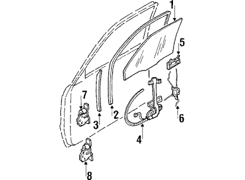 1988 Mazda 626 Front Door Diagram