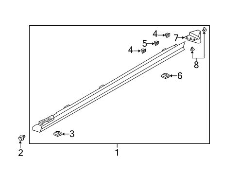 2020 Mazda 3 Exterior Trim - Pillars Diagram 2