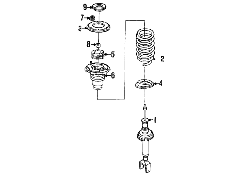 1993 Mazda RX-7 Rear Suspension Components Diagram 2