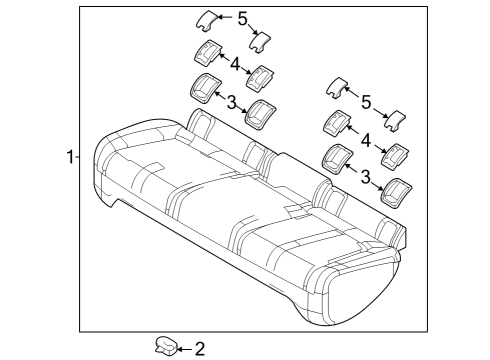 2022 Mazda MX-30 EV Rear Seat Components Diagram 3