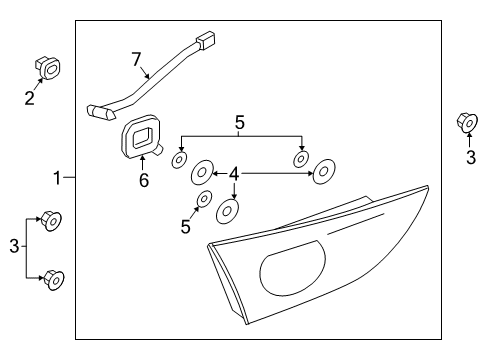 2019 Mazda 3 Backup Lamp Assembly Diagram for BCJH-51-3F0B