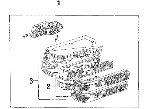 1986 Mazda 323 Rear Lamps Diagram