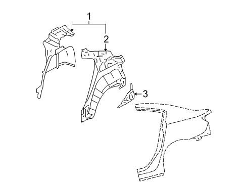 2004 Mazda 3 Inner Structure - Quarter Panel